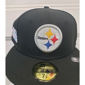 Pittsburgh Steelers Super Bowl XL Pink Pop Sweat 59FIFTY Hat Black 7 1/4